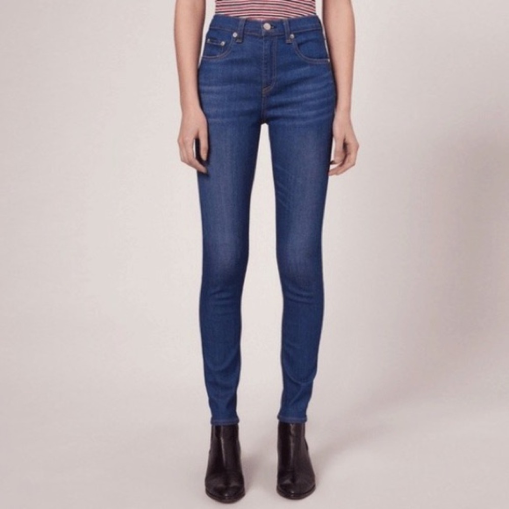 Rag‎ & bone 10 inch skinny blue jeans in Southwood wash
